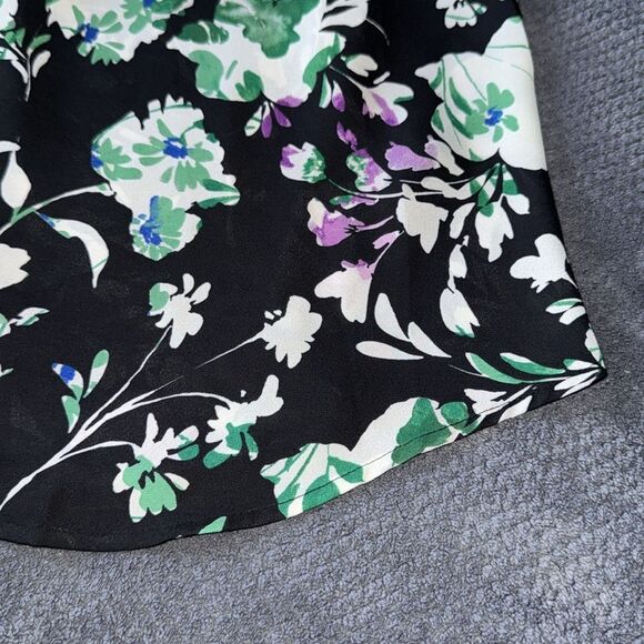 Apt. 9‎ Floral Camisole Black Green Purple Sleeveless Adjustable Straps Size Med - Picture 8 of 9